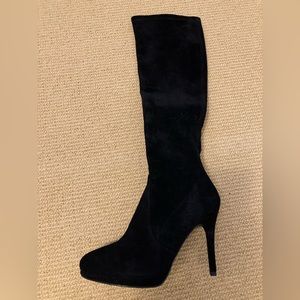 Stuart Weitzman Black Suede High Heel Boots Size 6.5M